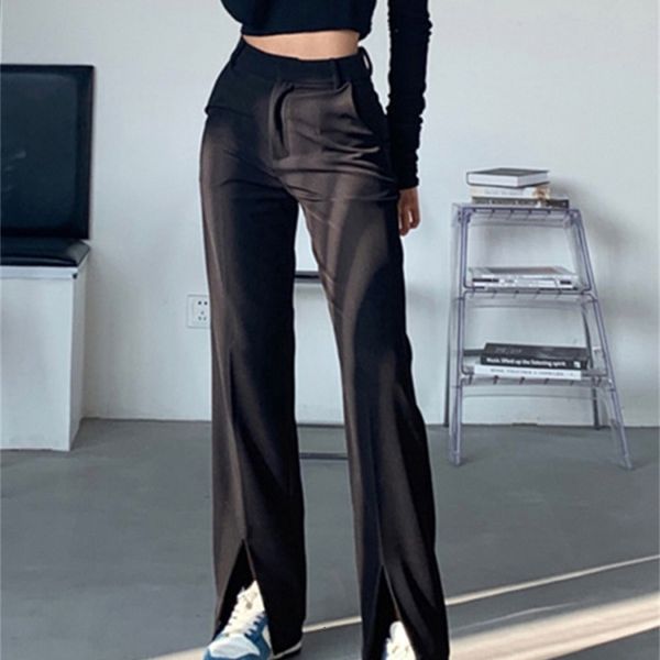 women's pants & capris black tall waist drape former west trousers split mop the floor show thin straight female leisure loose lon, Black;white
women's pants & capris black tall waist drape former west trousers split mop the floor show thin straight female leisure loose lon, Black;white