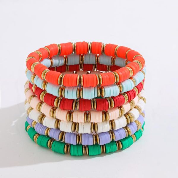 beaded, strands multicolor polymer clay beads bracelets bangle for women bohemian handmade soft pottery elastic bracelet summer beach jewelr, Black
beaded, strands multicolor polymer clay beads bracelets bangle for women bohemian handmade soft pottery elastic bracelet summer beach jewelr, Black
