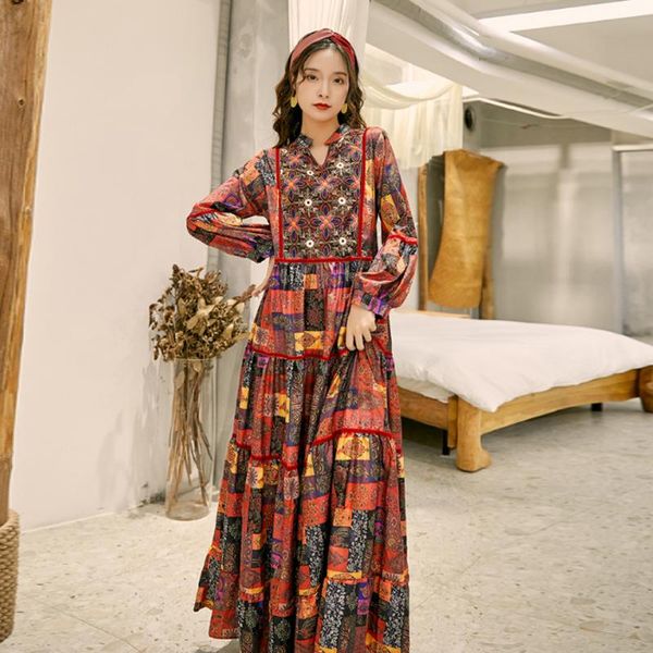 casual dresses nepal bohemian printed beach dress thailand national style vintage embroidered loose and plus-sized women, Black;gray
casual dresses nepal bohemian printed beach dress thailand national style vintage embroidered loose and plus-sized women, Black;gray