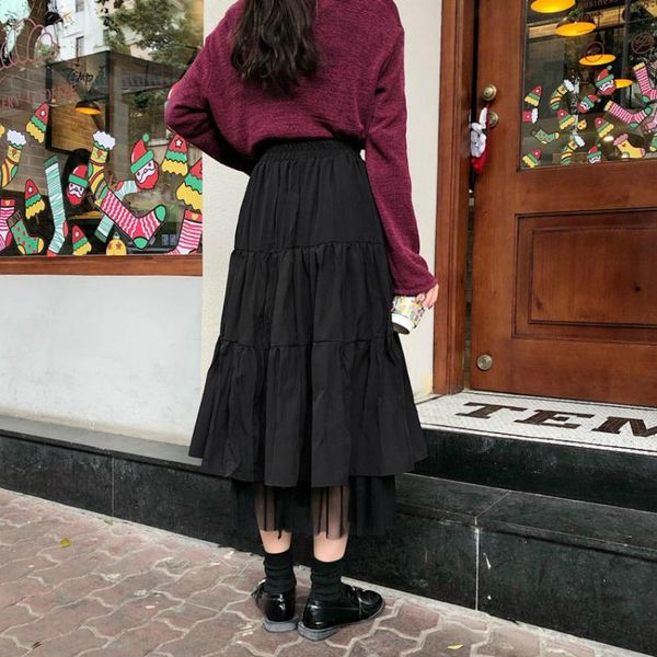 skirts women summer a-line pleated midi 2 layers mesh tulle womens fairy patchwork korean style loose all-match preppy trendy, Black
skirts women summer a-line pleated midi 2 layers mesh tulle womens fairy patchwork korean style loose all-match preppy trendy, Black