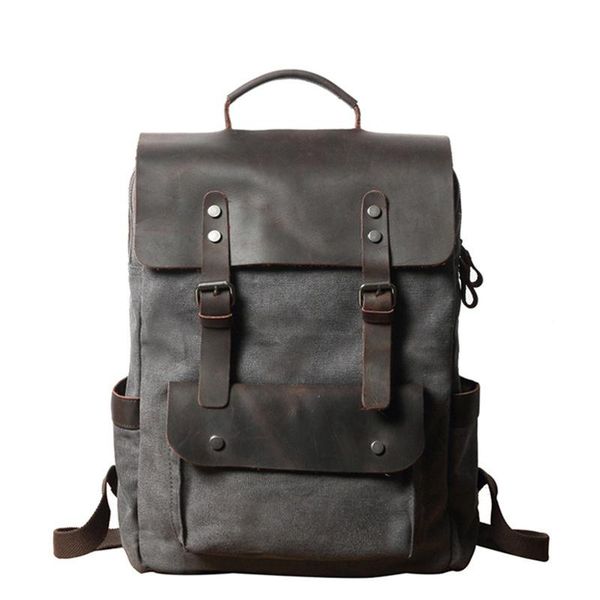 novel fashion men's multifunctional backpack, classic canvas school leather bag, travel neutral waterproof backpack
novel fashion men's multifunctional backpack, classic canvas school leather bag, travel neutral waterproof backpack