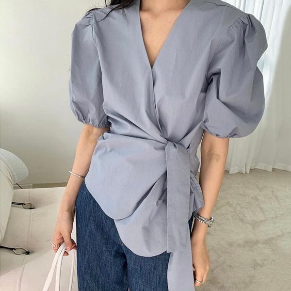 women's blouses & shirts vanovich fashion women and korean style wild cotton 2021 summer ladies v-neck irregular clothing, White
women's blouses & shirts vanovich fashion women and korean style wild cotton 2021 summer ladies v-neck irregular clothing, White