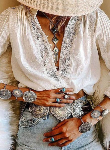 women's jackets ayualin long sleeve white floral lace v-neck blouses cotton shirt casual autumn blouse women boho clothing blusas o1ze, Black;brown
women's jackets ayualin long sleeve white floral lace v-neck blouses cotton shirt casual autumn blouse women boho clothing blusas o1ze, Black;brown