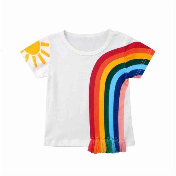 1 6years toddler fashion baby girl summer t shirt short sleeve rainbow printed tassel patchwork cotton, Blue
1 6years toddler fashion baby girl summer t shirt short sleeve rainbow printed tassel patchwork cotton, Blue