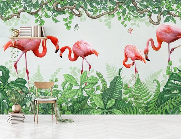 wallpapers xue su wall covering custom wallpaper mural nordic hand-painted flamingo green leaves butterfly tv background
wallpapers xue su wall covering custom wallpaper mural nordic hand-painted flamingo green leaves butterfly tv background