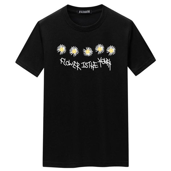 men's t-shirts 2021 summer o-neck short-sleeved five daisy print t-shirt loose and breathable 60 cotton, White;black
men's t-shirts 2021 summer o-neck short-sleeved five daisy print t-shirt loose and breathable 60 cotton, White;black