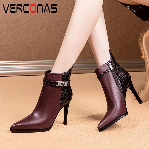 boots verconas fashion women ankle autumn winter pointed toe shoes woman thin heels metal decoration office short, Black
boots verconas fashion women ankle autumn winter pointed toe shoes woman thin heels metal decoration office short, Black