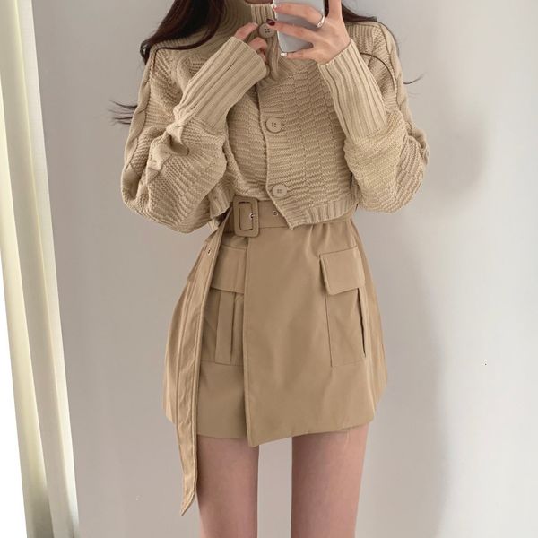 dress korean style vintage two for women turtleneck shirt sweater and high waist mini piece outfits goj3 j38q, Black;gray
dress korean style vintage two for women turtleneck shirt sweater and high waist mini piece outfits goj3 j38q, Black;gray