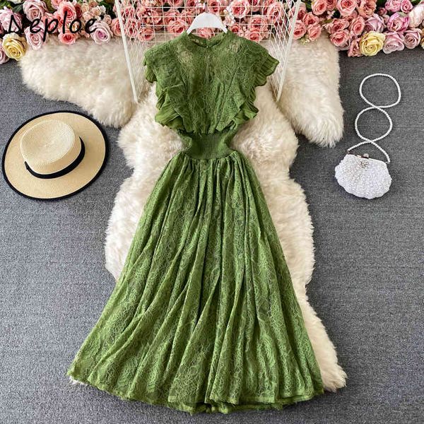 neploe elegant lace patchwork ruffles long dress women high waist hip a line long vestidos summer o neck short sleeve robe 210423, Black;gray
neploe elegant lace patchwork ruffles long dress women high waist hip a line long vestidos summer o neck short sleeve robe 210423, Black;gray
