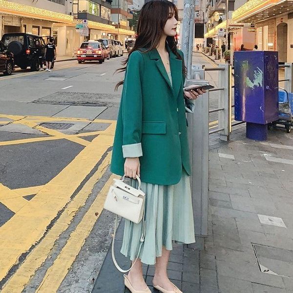 women's suits & blazers philosophy wonder 2021 srping elegant single breasted blazer lady notched casual jackets female outwear coat, White;black
women's suits & blazers philosophy wonder 2021 srping elegant single breasted blazer lady notched casual jackets female outwear coat, White;black
