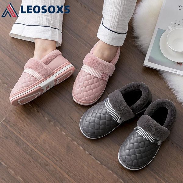 leosoxs couple men winter slippers home warm waterproof slippers fashion cotton women slip-on leather slides casual loafers s190, Black
leosoxs couple men winter slippers home warm waterproof slippers fashion cotton women slip-on leather slides casual loafers s190, Black