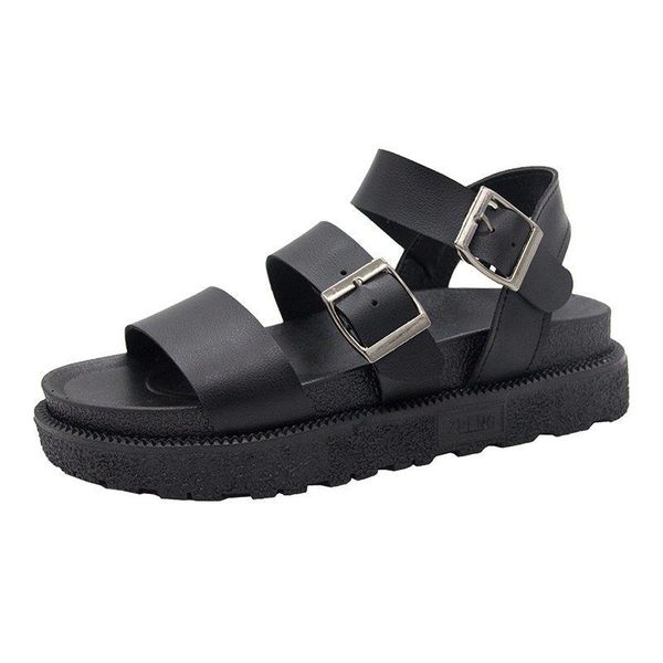 sandals women shoes summer woman flat platform soft leather casual open toe gladiator wedges buckle strap, Black
sandals women shoes summer woman flat platform soft leather casual open toe gladiator wedges buckle strap, Black