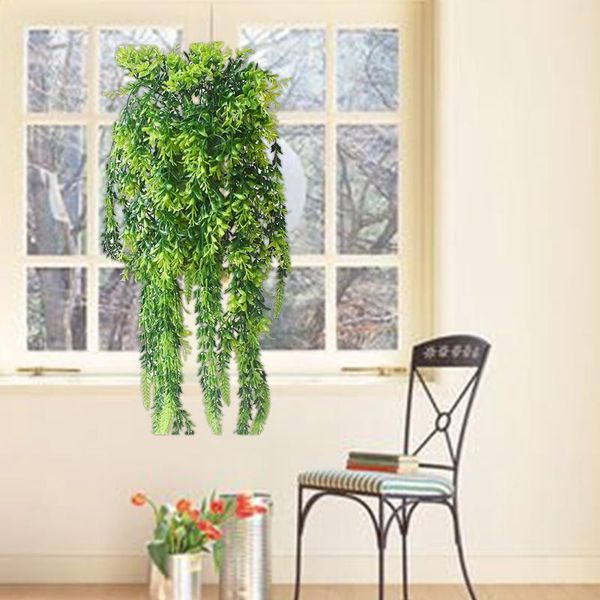 93cm artificial green plants hanging ivy leaves radish seaweed grape fake flowers vine home garden wall party decoration decorative & wreath
93cm artificial green plants hanging ivy leaves radish seaweed grape fake flowers vine home garden wall party decoration decorative & wreath