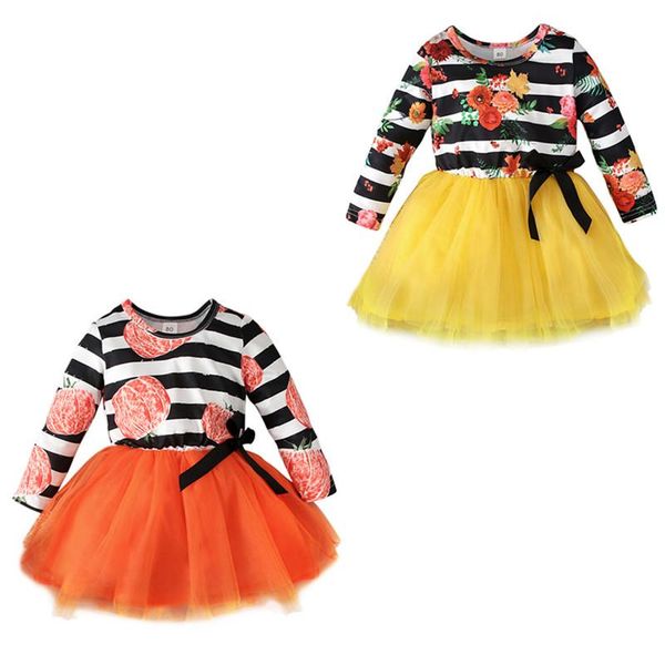 girl's dresses halloween girls breathable a-line dress pumpkin/floral printing long sleeve round collar splicing mesh princess, Red;yellow
girl's dresses halloween girls breathable a-line dress pumpkin/floral printing long sleeve round collar splicing mesh princess, Red;yellow