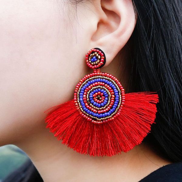 royalbeier women boho handmade beads dangel earrings female vintage round tassel earring thread ornament fashion jewelry dangle & chandelier, Silver
royalbeier women boho handmade beads dangel earrings female vintage round tassel earring thread ornament fashion jewelry dangle & chandelier, Silver