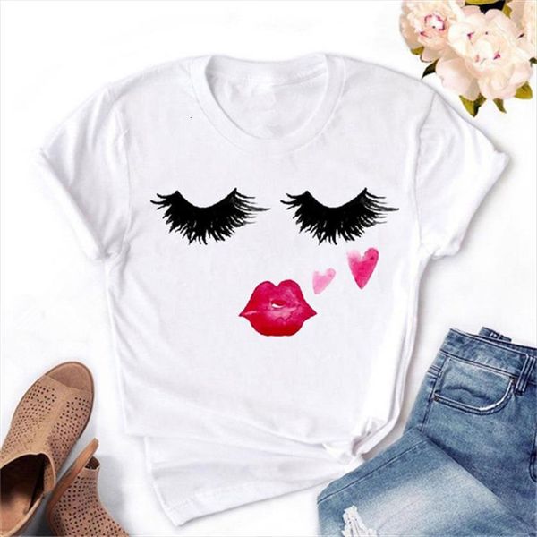 eye lashes red lips womens t shirts print fashion casual short sleeve o neck ladies white tees
eye lashes red lips womens t shirts print fashion casual short sleeve o neck ladies white tees