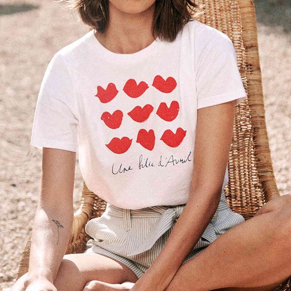 t shirts letter shirt woman cotton lips print round neck white soft casual t shirts summer vintage elegant printed tees chic 2uh5
t shirts letter shirt woman cotton lips print round neck white soft casual t shirts summer vintage elegant printed tees chic 2uh5