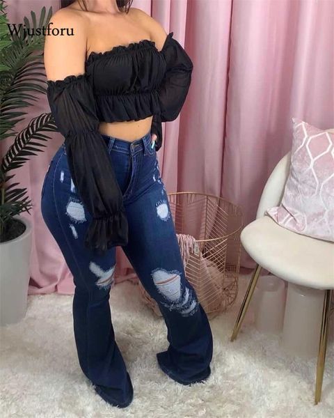 wjustforu ripped jeans for women streetwear fashion frayed denim pants casual high waist washed straight trousers women's, Blue
wjustforu ripped jeans for women streetwear fashion frayed denim pants casual high waist washed straight trousers women's, Blue