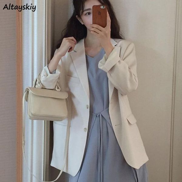 women's suits & blazers women notched collar solid korean style office lady leisure elegant single breasted black female high street ch, White;black
women's suits & blazers women notched collar solid korean style office lady leisure elegant single breasted black female high street ch, White;black