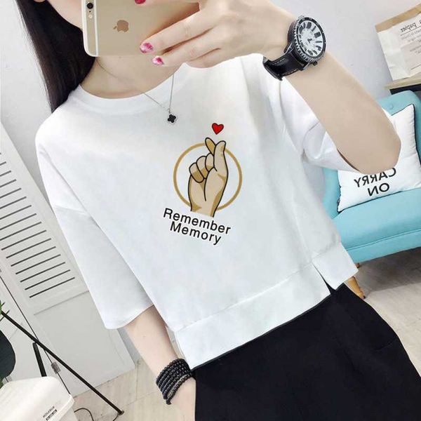 short short t-shirt summer new loose half sleeve ins fashion high waist women's wear, White
short short t-shirt summer new loose half sleeve ins fashion high waist women's wear, White