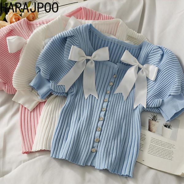 women's knits & tees harajpoo women t shirts tight thin single breasted korean style knit cardigans vertical stripes bow puff sleeve sh, White
women's knits & tees harajpoo women t shirts tight thin single breasted korean style knit cardigans vertical stripes bow puff sleeve sh, White