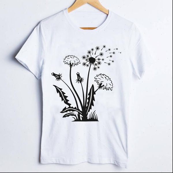 women t shirt tees print graphic dandelion printing plant casual trend 90s ladies clothes lady clothing female, White
women t shirt tees print graphic dandelion printing plant casual trend 90s ladies clothes lady clothing female, White