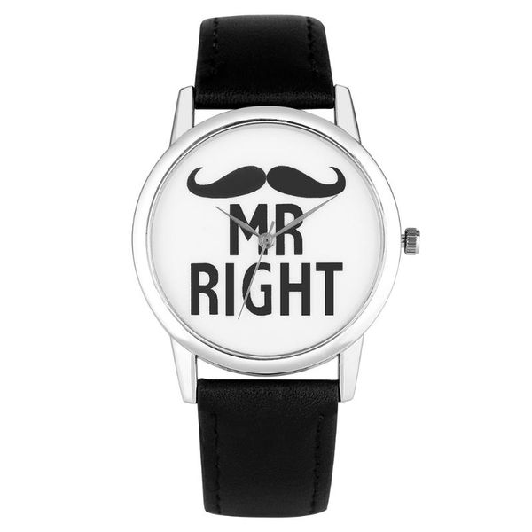 wristwatches fashion mr/mrs right couple quartz watches simple analog clock wristwatch black white leather band lovers gifts relogio feminin, Slivery;brown
wristwatches fashion mr/mrs right couple quartz watches simple analog clock wristwatch black white leather band lovers gifts relogio feminin, Slivery;brown