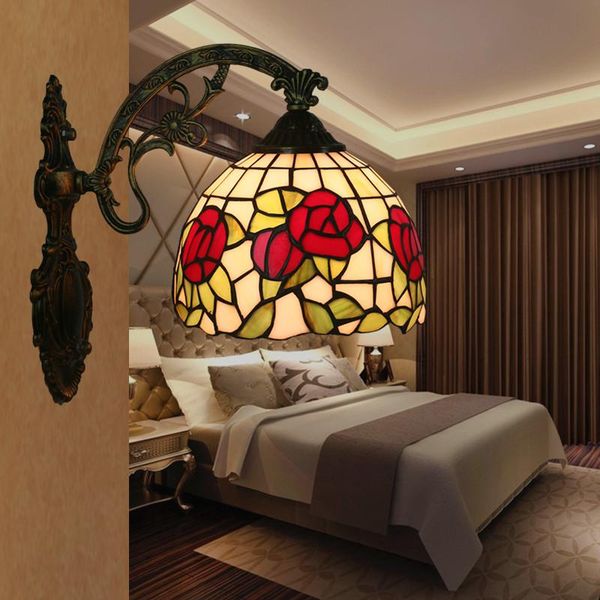 wall lamps stained glass rose bedroom bedside light american vintage mirror living room balcony aisle stairs sconce
wall lamps stained glass rose bedroom bedside light american vintage mirror living room balcony aisle stairs sconce