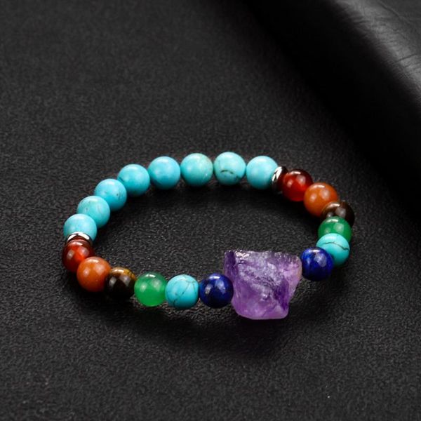 beaded, strands natural crystal bracelet 7 chakra irregular amethyst turquoise beads lapis lazuli bangle orgone yoga meditation woman jewelr, Black
beaded, strands natural crystal bracelet 7 chakra irregular amethyst turquoise beads lapis lazuli bangle orgone yoga meditation woman jewelr, Black