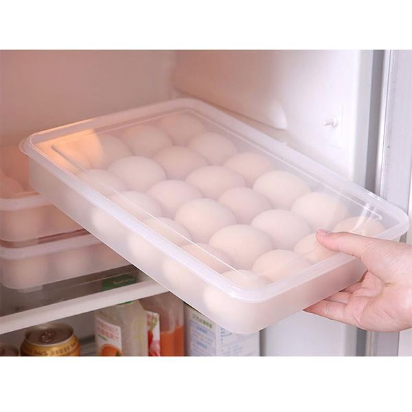 grids plastic egg storage box eggs holder portable container pp refrigerator tray with lid bottles & jars
grids plastic egg storage box eggs holder portable container pp refrigerator tray with lid bottles & jars