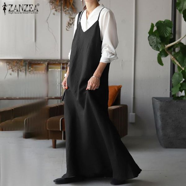 casual dresses elegant women's v neck sundress zanzea 2021 spaghetti strap summer dress holiday maxi vestidos female baggy robe plus si, Black;gray
casual dresses elegant women's v neck sundress zanzea 2021 spaghetti strap summer dress holiday maxi vestidos female baggy robe plus si, Black;gray