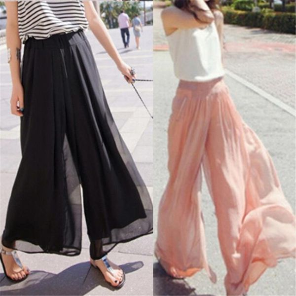 summer european style pleated womens capri wide leg loose chiffon boho female length pant elastic waist trousers, Black;white
summer european style pleated womens capri wide leg loose chiffon boho female length pant elastic waist trousers, Black;white