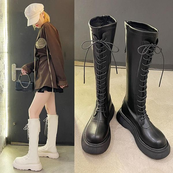 boots women round toe flat heel shoes back zip zipper ladies rubber over-the-knee high cross-tied winter, Black
boots women round toe flat heel shoes back zip zipper ladies rubber over-the-knee high cross-tied winter, Black