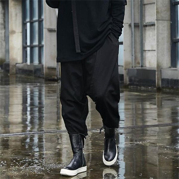 men's pants fall hanging crotch spring and autumn basic classic simple dark mountain style casual loose, Black
men's pants fall hanging crotch spring and autumn basic classic simple dark mountain style casual loose, Black