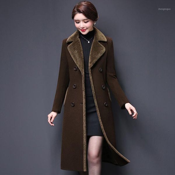 women's wool & blends plus size 4xl korean slim temperament parka middle-aged mother thicken woolen jacket winter coat long overcoat wa, Black
women's wool & blends plus size 4xl korean slim temperament parka middle-aged mother thicken woolen jacket winter coat long overcoat wa, Black