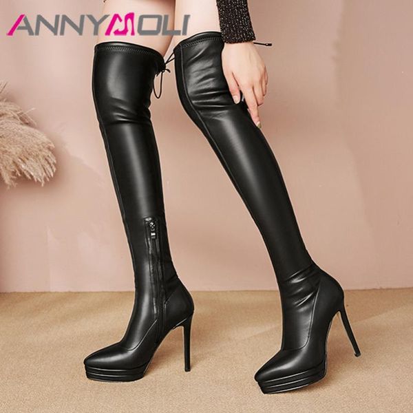 boots annymoli autumn over the knee women genuine leather platform thin heel thigh high zip extreme shoes female, Black
boots annymoli autumn over the knee women genuine leather platform thin heel thigh high zip extreme shoes female, Black