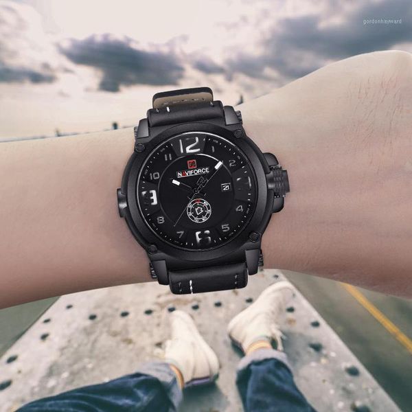 naviforce men sports watches men's army military leather quartz watch male waterproof clock relogio masculino wristwatches, Slivery;brown
naviforce men sports watches men's army military leather quartz watch male waterproof clock relogio masculino wristwatches, Slivery;brown