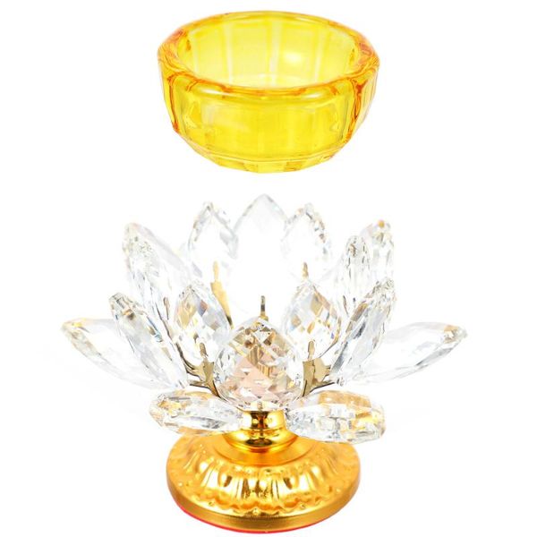 candle holders lotus stand crystal candlestick temple pray holder supply