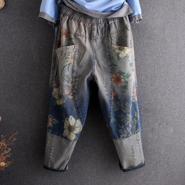 women's jeans 2021 summer vintage gradient print embroidery holes women denim pants jogger fashion casual long loose oversize, Blue
women's jeans 2021 summer vintage gradient print embroidery holes women denim pants jogger fashion casual long loose oversize, Blue