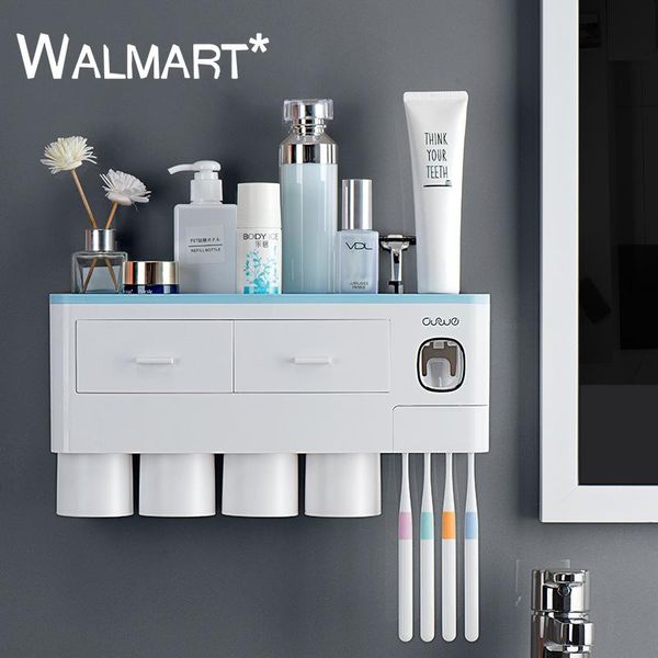 bath accessory set wall-mounted punch-magnetic toothbrush rack storage box with tooth cup automatic toothpaste squeezer bathroom suppli
bath accessory set wall-mounted punch-magnetic toothbrush rack storage box with tooth cup automatic toothpaste squeezer bathroom suppli