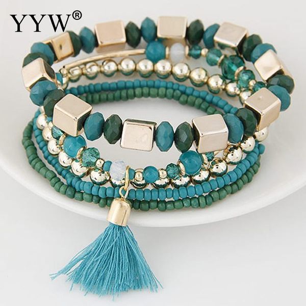 charm bracelets 5pcs/set pulseras mujer bohemian beach style candy color multilayer beads tassel bangles for women jewelry gift, Golden;silver
charm bracelets 5pcs/set pulseras mujer bohemian beach style candy color multilayer beads tassel bangles for women jewelry gift, Golden;silver