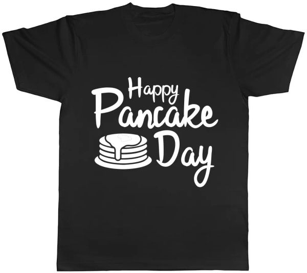 Happy Pancake Day Mens Womens Ladies T-Shirt Tee, White;black
Happy Pancake Day Mens Womens Ladies T-Shirt Tee, White;black