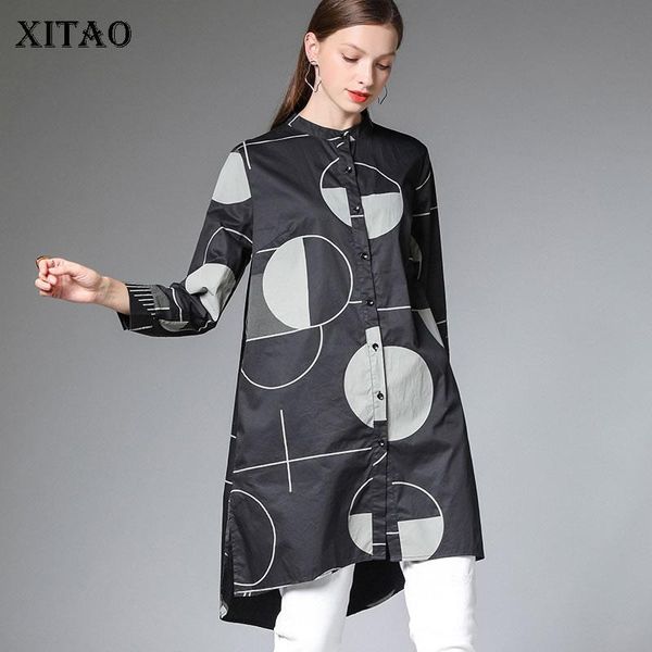 women's blouses & shirts xitao print geometric black white blouse europe women fashion stand collar full sleeve irregular shirt autumn
women's blouses & shirts xitao print geometric black white blouse europe women fashion stand collar full sleeve irregular shirt autumn