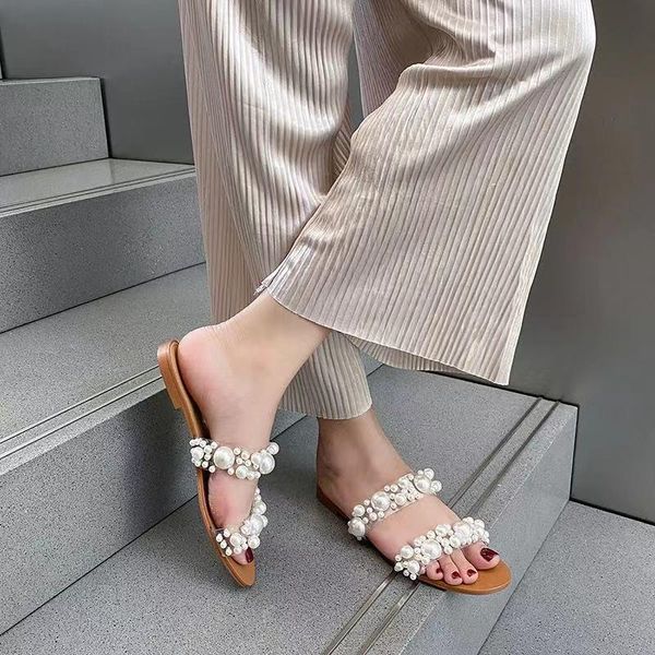 sandals 2021 summer pearl string bead slippers womens flat beach shoes casual female, Black
sandals 2021 summer pearl string bead slippers womens flat beach shoes casual female, Black