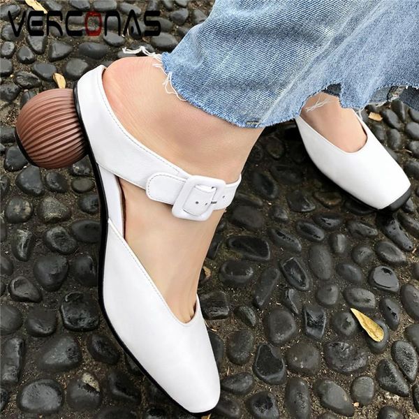 dress shoes verconas woman thick heel shallow mules square toe sandals summer soft genuine leather heeled, Black
dress shoes verconas woman thick heel shallow mules square toe sandals summer soft genuine leather heeled, Black