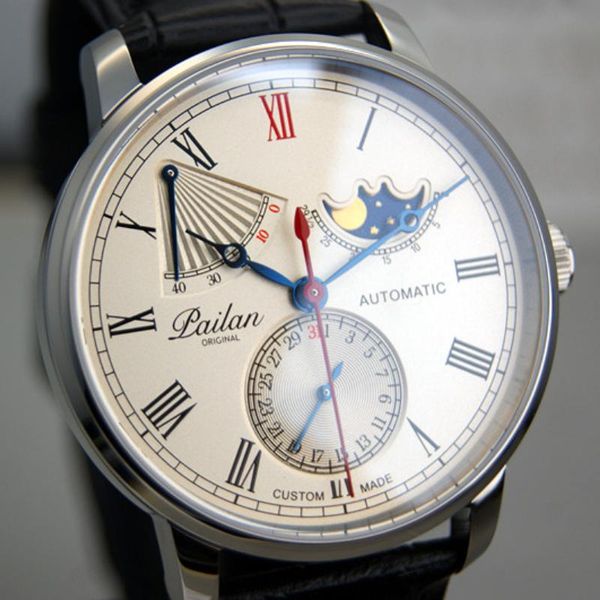 wristwatches pailan watch automatic for men genuine leather stainless steel sapphire mirror multi-functional moon st2153 32zuan, Slivery;brown
wristwatches pailan watch automatic for men genuine leather stainless steel sapphire mirror multi-functional moon st2153 32zuan, Slivery;brown