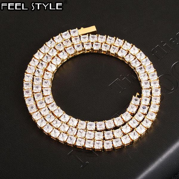 hip hop bling iced out square prong 5mm tennis chain cz copper + cubic zirconia stones necklace for men women jewelry chains, Silver
hip hop bling iced out square prong 5mm tennis chain cz copper + cubic zirconia stones necklace for men women jewelry chains, Silver