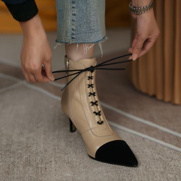 boots allbitefo cross tied mixed colors soft genuine leather ankle autumn winter shoes street fashion high heel women, Black
boots allbitefo cross tied mixed colors soft genuine leather ankle autumn winter shoes street fashion high heel women, Black