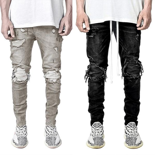 men's jeans men stylish skinny distressed solid color ripped holes vintage destroyed washed slim wild casual stretch denim trousers, Blue
men's jeans men stylish skinny distressed solid color ripped holes vintage destroyed washed slim wild casual stretch denim trousers, Blue