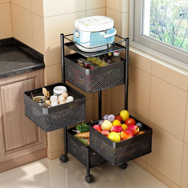 hooks & rails kitchen revolving shelf square three layer vegetables, fruits and vegetables iron art living room black thick material
hooks & rails kitchen revolving shelf square three layer vegetables, fruits and vegetables iron art living room black thick material